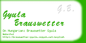 gyula brauswetter business card